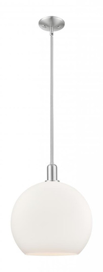 Athens - 1 Light - 14 inch - Brushed Satin Nickel - Stem hung - Mini Pendant (3442|716-1S-SN-G121-14)