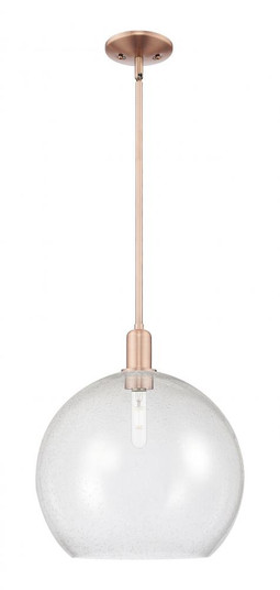 Athens - 1 Light - 14 inch - Antique Copper - Stem hung - Mini Pendant (3442|716-1S-AC-G124-14)