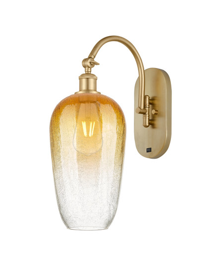 Brookhaven Flute - 1 Light - 7 inch - Satin Gold - Sconce (3442|918-1W-SG-G484-7AM)