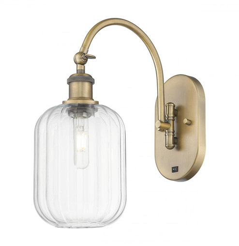 Preston Cylinder - 1 Light - 7 inch - Brushed Brass - Sconce (3442|918-1W-BB-G460-7CL)