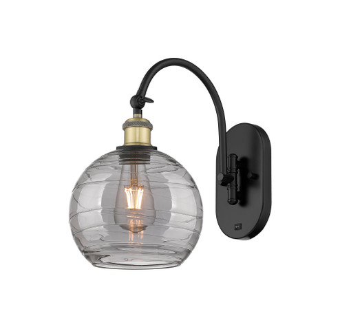 Athens Deco Swirl - 1 Light - 8 inch - Black Antique Brass - Sconce (3442|918-1W-BAB-G1213-8SM)