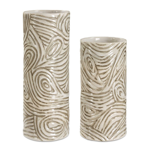 Uttermost Timber Swirl Earth Tone Vases Set/2 (85|18272)