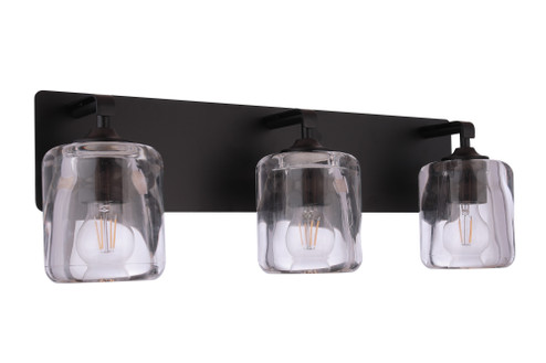 Andie 3 Light Vanity in Flat Black (20|20624FB3)