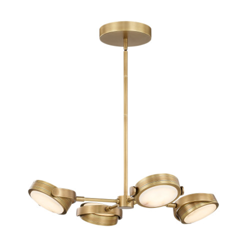 Blanco 28-in Alabaster Dimmable LED Pendant with Vintage Brass Finish (7713|PD325428VBAR-UNV-010)