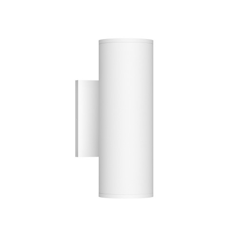 Lorna 9-in (3-in Dia.) 36 Degree Optic White Dimmable LED Cylinder Wall Sconce (Up and Down Light) (461|LD3-UD09W20-3036-WH-UNV-010)