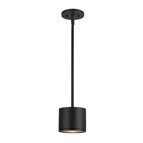 Nordic 4-in (5-in Dia.) Black Dimmable LED Exterior Cylinder Pendant (461|EP265104-BK)
