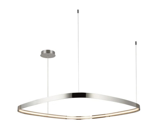 Yukon 40-in Polished Nickel Dimmable LED Pendant (461|PD78040-PN-UNV)
