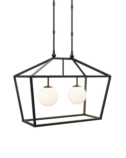 Denison Rectangular Black Outdoor Lantern (92|9500-0023)