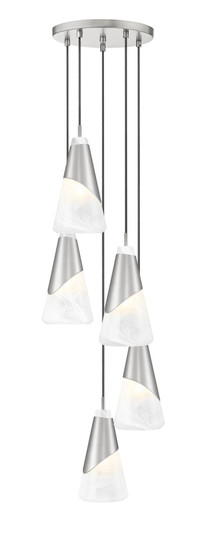 5 Light Chandelier (276|828P6-5R-BN)