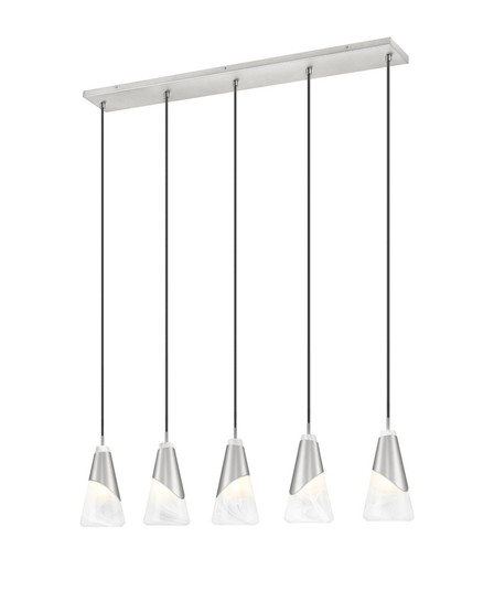 5 Light Linear Chandelier (276|828P6-5L-BN)