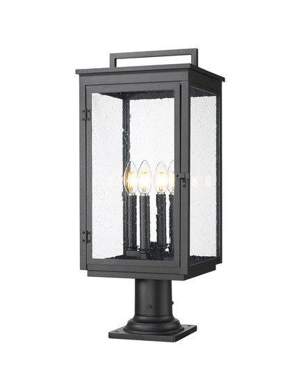 4 Light Outdoor Pier Mounted Fixture (276|5019PHBR-533PM-BK)