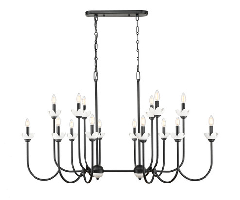 16 Light Linear Chandelier (276|352-56L-MB)