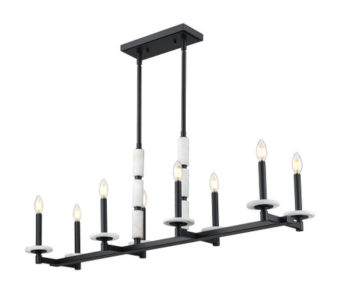 8 Light Linear Chandelier (276|3045-8L-MB)