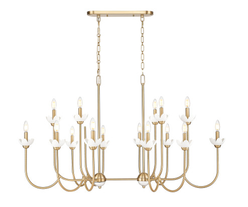 16 Light Linear Chandelier (276|352-56L-MGLD)