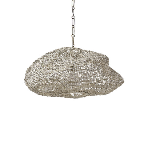 ANDORRA WICKER PENDANT SMALL WHITE (13711|2736-03)