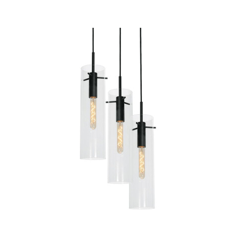 Vista 3 Light Round Pendant, 60W, BK (1|VSAP05MBBKRND3)