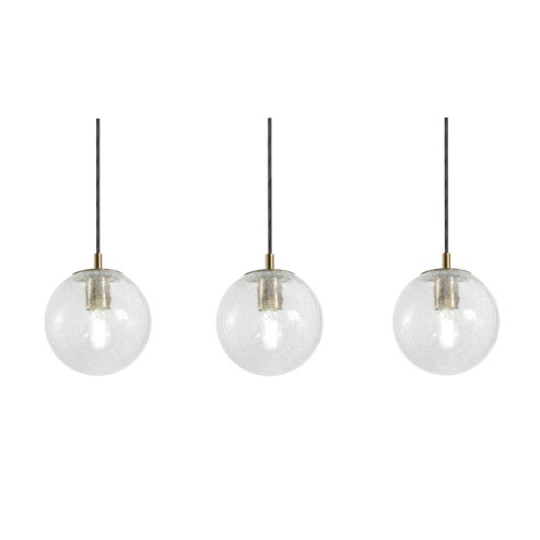 Palla 3 Light Linear Pendant,60W,LB (1|PLAP07MBLBLNR3)