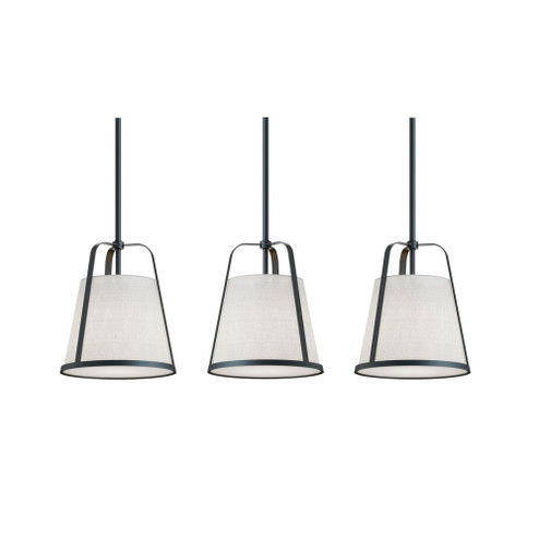 Lizzette 3 Light Linear Pendant, 60W, BK (1|LIZP10MBBKLNR3)