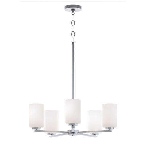 Leo 5 Light Med Base Chandelier,120V,SN (1|LEOP24MBSN)