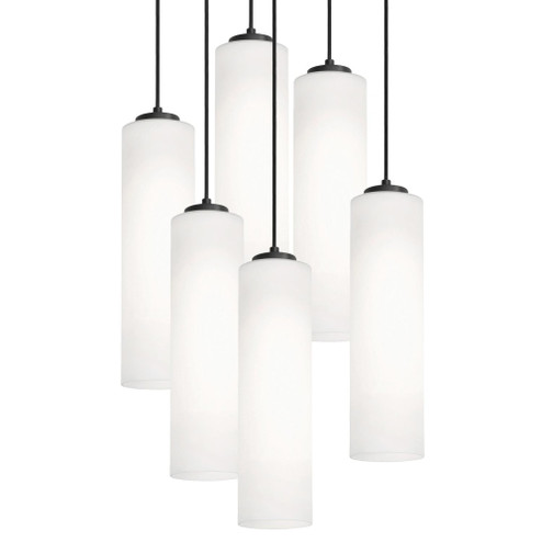Leo 6 Light Round Pendant, 120V, 60W, BK (1|LEOP0412MBBKRND6)