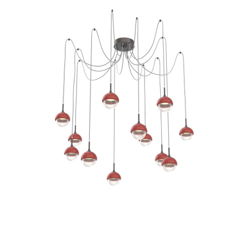 Cabochon Round 12pc Swag Multi-Pendant (1289|SCB0093-12-GP-C-C01-L1-RE)