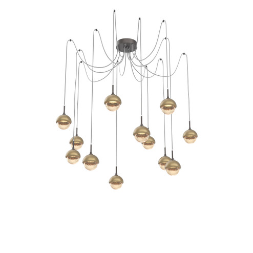 Cabochon Round 12pc Swag Multi-Pendant (1289|SCB0093-12-GP-A-C01-L3-GB)