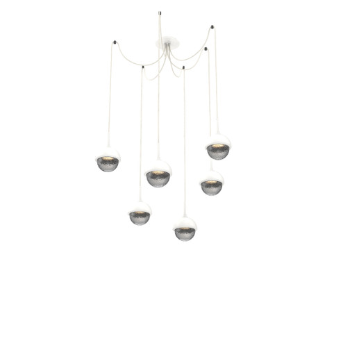 Cabochon Round 6pc Swag Multi-Pendant (1289|SCB0093-06-WI-S-C01-L3-MS)