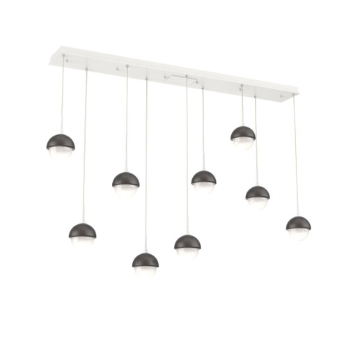 Cabochon Linear 9pc Multi-Pendant (1289|PLB0093-09-WI-WL-C01-L3-GP)