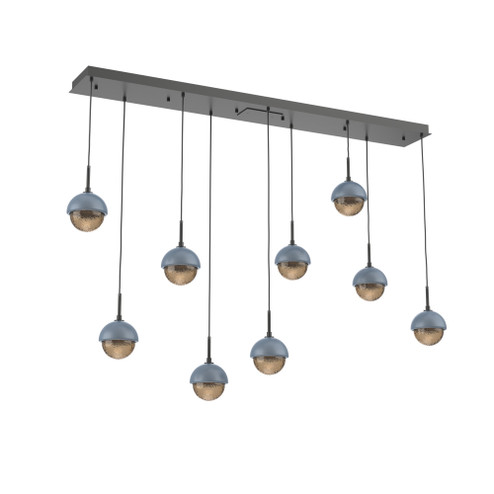 Cabochon Linear 9pc Multi-Pendant (1289|PLB0093-09-MB-B-C01-L3-BU)