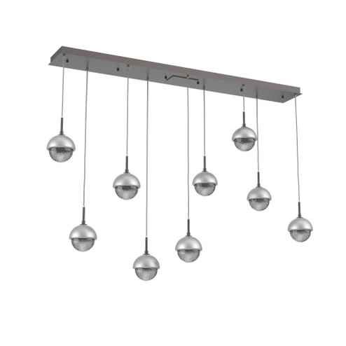 Cabochon Linear 9pc Multi-Pendant (1289|PLB0093-09-GP-S-C01-L3-CS)