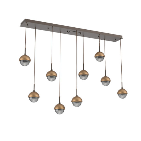 Cabochon Linear 9pc Multi-Pendant (1289|PLB0093-09-FB-S-C01-L1-NB)