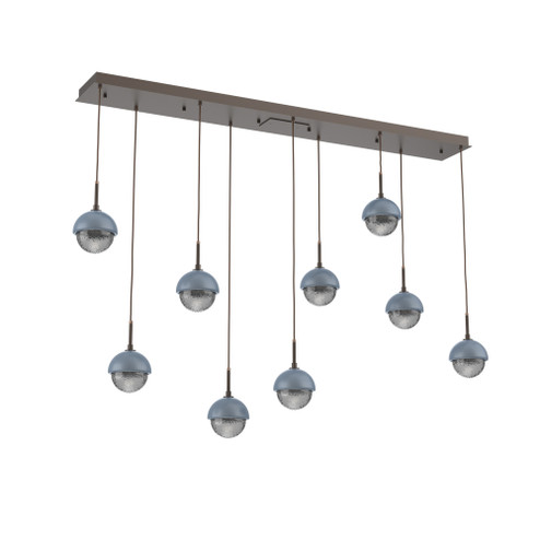 Cabochon Linear 9pc Multi-Pendant (1289|PLB0093-09-FB-S-C01-L1-BU)