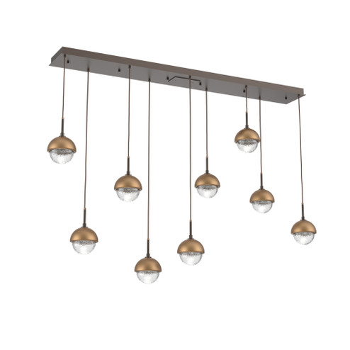 Cabochon Linear 9pc Multi-Pendant (1289|PLB0093-09-FB-C-C01-L3-NB)