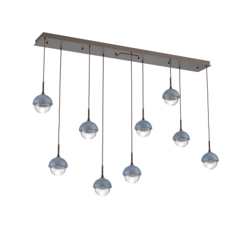 Cabochon Linear 9pc Multi-Pendant (1289|PLB0093-09-FB-C-C01-L1-BU)