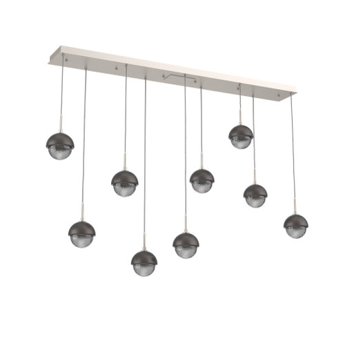 Cabochon Linear 9pc Multi-Pendant (1289|PLB0093-09-BS-S-C01-L3-GP)