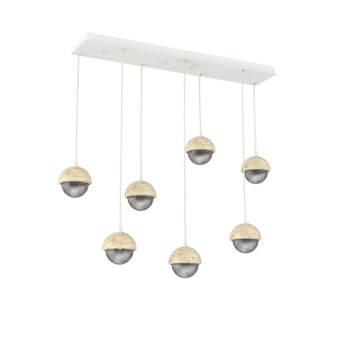Cabochon Linear 7pc Multi-Pendant (1289|PLB0093-07-WI-S-C01-L3-TR)
