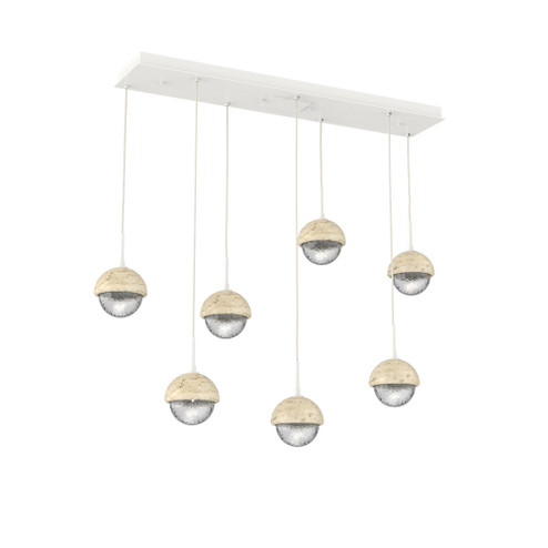 Cabochon Linear 7pc Multi-Pendant (1289|PLB0093-07-WI-C-C01-L1-TR)