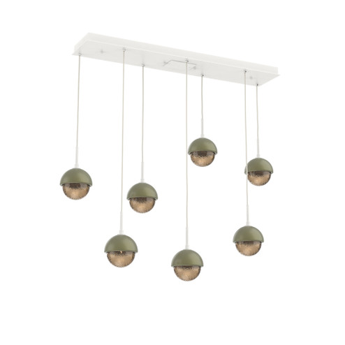 Cabochon Linear 7pc Multi-Pendant (1289|PLB0093-07-WI-B-C01-L1-GE)