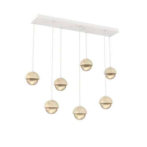 Cabochon Linear 7pc Multi-Pendant (1289|PLB0093-07-WI-A-C01-L1-TR)