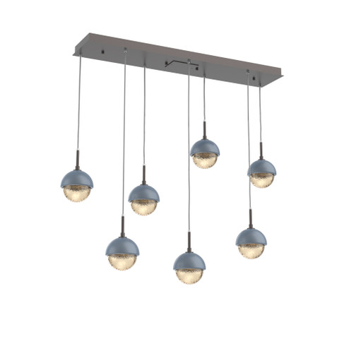 Cabochon Linear 7pc Multi-Pendant (1289|PLB0093-07-GP-A-C01-L3-BU)