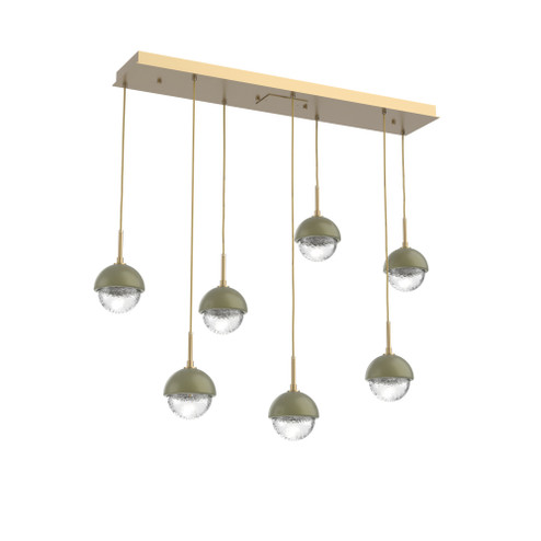 Cabochon Linear 7pc Multi-Pendant (1289|PLB0093-07-GB-C-C01-L1-GE)