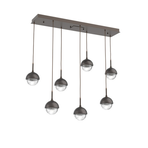 Cabochon Linear 7pc Multi-Pendant (1289|PLB0093-07-FB-C-C01-L1-GP)