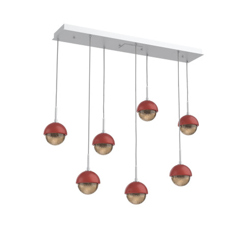 Cabochon Linear 7pc Multi-Pendant (1289|PLB0093-07-CS-B-C01-L1-RE)