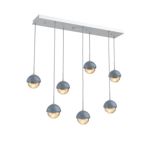 Cabochon Linear 7pc Multi-Pendant (1289|PLB0093-07-CS-A-C01-L1-BU)