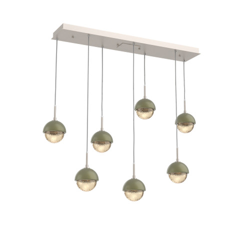 Cabochon Linear 7pc Multi-Pendant (1289|PLB0093-07-BS-A-C01-L1-GE)