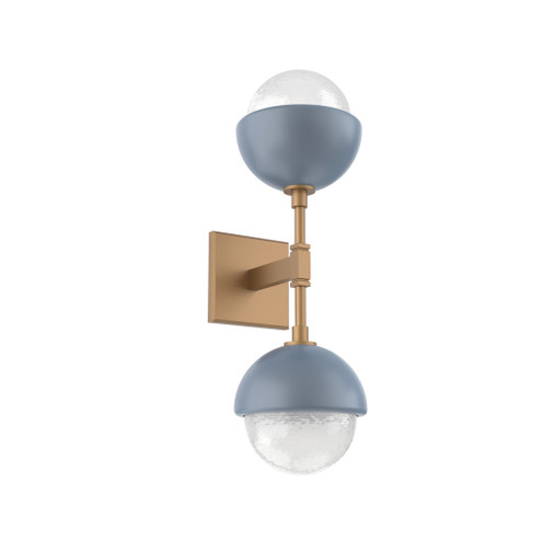 Cabochon Double Sconce (1289|IDB0093-02-NB-WL-L3-BU)