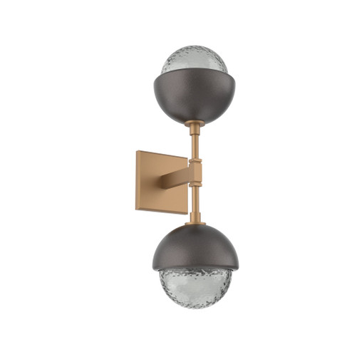 Cabochon Double Sconce (1289|IDB0093-02-NB-S-L3-GP)