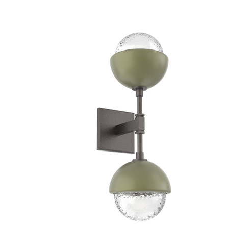 Cabochon Double Sconce (1289|IDB0093-02-GP-C-L3-GE)