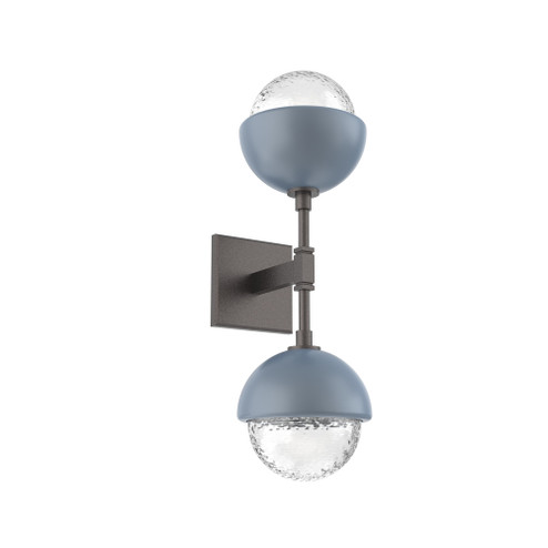 Cabochon Double Sconce (1289|IDB0093-02-GP-C-L3-BU)