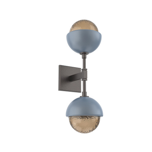 Cabochon Double Sconce (1289|IDB0093-02-GP-B-L1-BU)